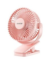 Portable Clip on Fan Battery Operated, Small Powerful USB Desk Fan, 3 pink