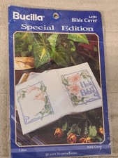 Bucilla Special Edition Bible Cover 64201 Lilies Vintage 1994 Original Package