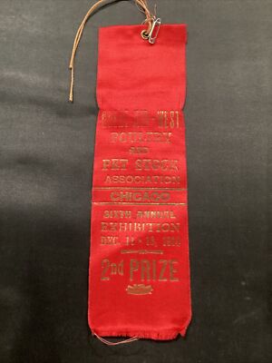 1914 Great Mid-West Poultry & Pet Stock Association Chicago Exhibition Ribbon
