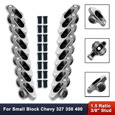 For Chevy SBC 350 400 1.5 Ratio 3/8" Stud Stainless Steel Roller Rocker Arms Set