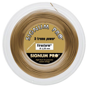 Gold Metallic 200m Signum Pro Firestorm 1.20mm Tennis String Reel