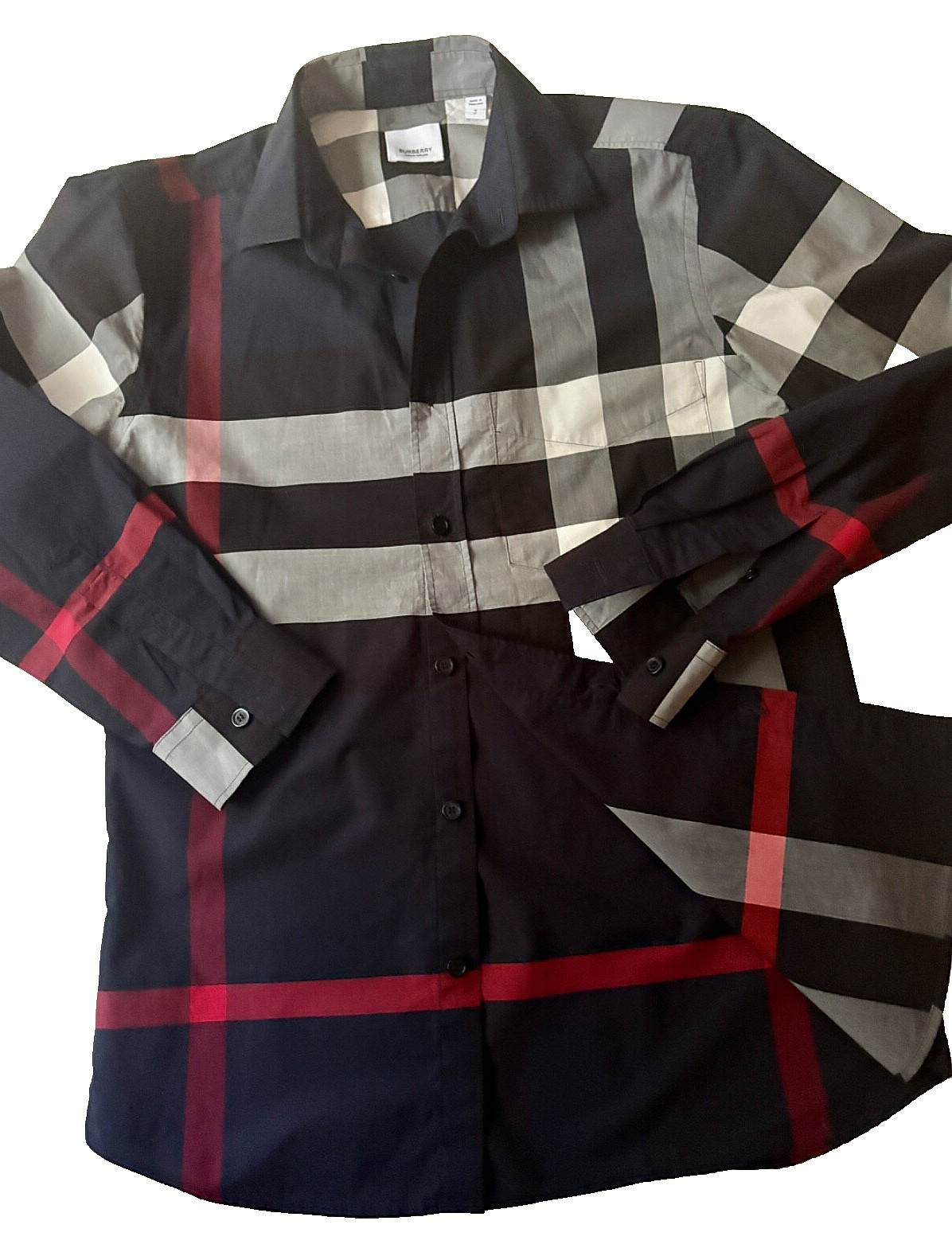 BURBERRY MEN'S MULTICOLOR NOVA PATTERN COTTON BLE… - image 3