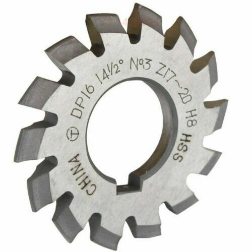 8Pcs Steel 14.5° Involute Gear Cutter DP8 DP10 DP16 DP20 DP22 DP24 PA14-1/2 HSS - Picture 5 of 11