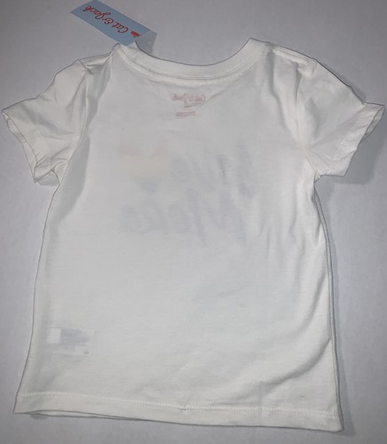 Cat & Jack Toddler White Love More T-Shirt Size 18 Months - Picture 2 of 2