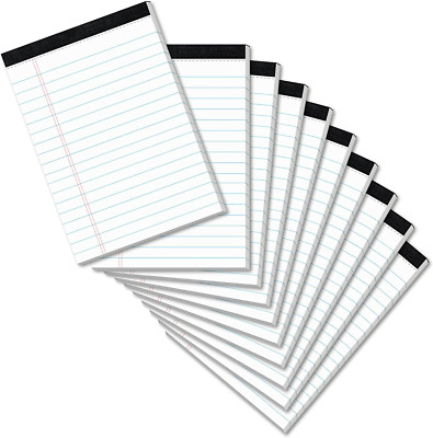 10 Pads Legal Pads 4x6 Inch Lined Ruled Perforated Writing Pad Small Notepads fo