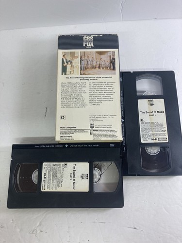 PREVIOUSLY VIEWED -"THE SOUND OF MUSIC"- VHS 2 Tape Set - Julie Andrews * - Picture 2 of 2