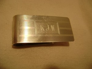 Details About Vintage Doskow Sterling Silver Money Clip Initials Not Scrap 30th Anniversary - 