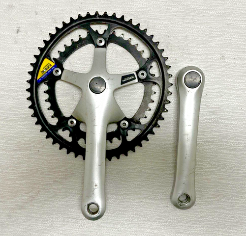 Shimano Exage 300 EX 170mm 52/40 Aluminum Double Crankset Steel Chainrings GREAT