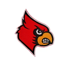 Louisville Cardinals Team Logo Embroidered 3in Iron / Sew-On Patch