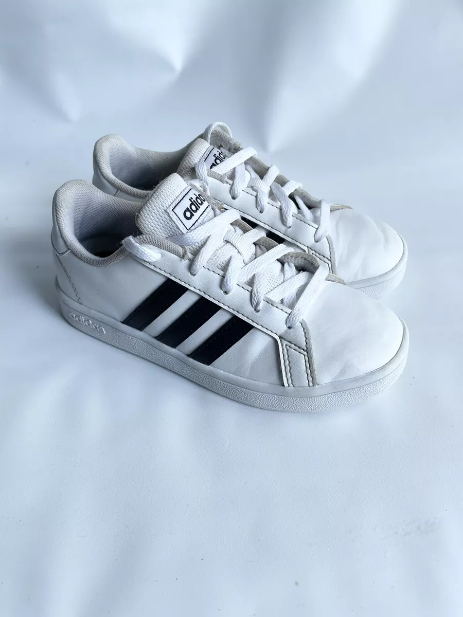 Groenteboer Medicinaal Uit Adidas Grand Court Little Kids US Size 13K Gold Striped Sneakers Unisex  School | eBay