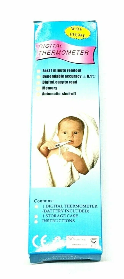 Termómetro digital LCD médico bebé adulto fiebre niños oído seguro boca Fahrenheit Foto 4 de 4