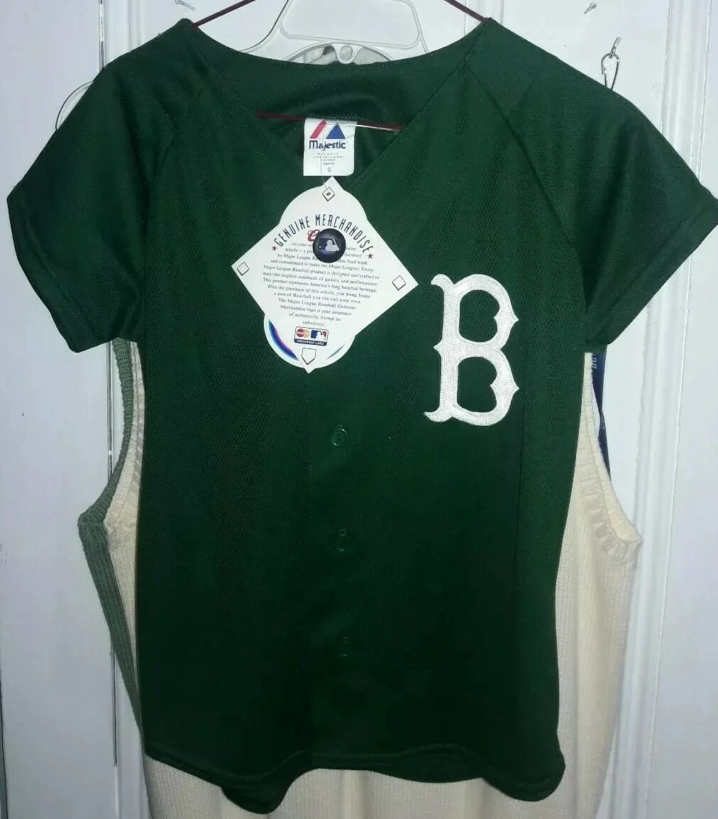 Boston Red Sox baseball Green Jersey great for St. Patrick's Day shirt  Ladies XS