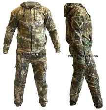 Mens Jungle Fishing Hunting Combat Camouflage Cargo Tracksuit Zip Hoody Trousers