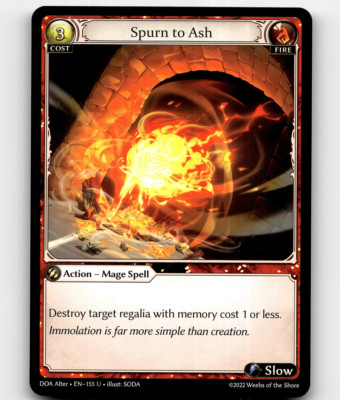 Grand Archive TCG Spurn to Ash Dawn of Ashes Alter Ed. Uncommon | eBay