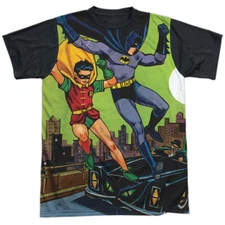 Batman Getaway Adult Halloween Costume T Shirt (Black Back), S-3XL