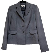 Evan-Picone Gray 3 Button Blazer Women s Size 6, Lined, Excellent Condition