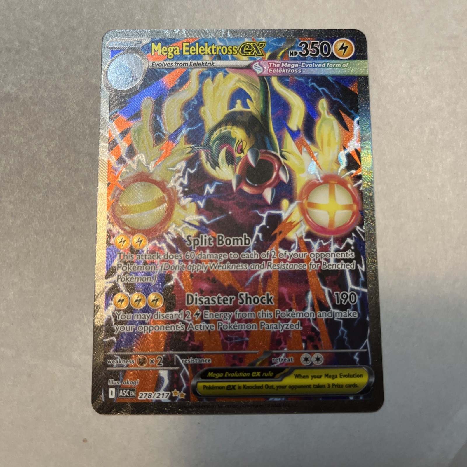 Mega Elektross Ex 278/217 Special Illustration Rare Ascended Heroes
