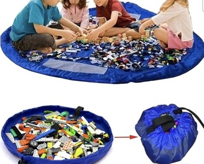 Kinder Große Spielzeug Spielmatte Aufbewahrungstasche Lego Spielzeug Kordelzug Beutel Tragbar (150cm)