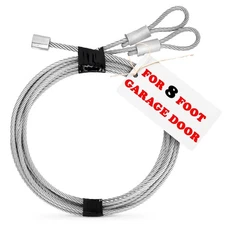 Garage Door Cable for 8 Ft Door – 9 Ft 7 in Long, Heavy-Duty 304 Steel Galvanize