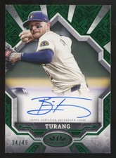 2025 Topps Tier One Brice Turang Green Foil Break Out Auto /49 #BOA-BT