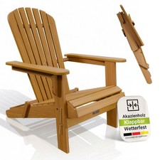 Liegestuhl Akazienholz Natur Sonnenliege Gartenstuhl Terrasse Liege juskys®