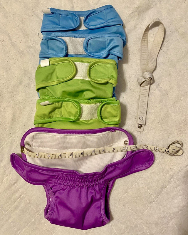 5-Pack Reusable Dog Diapers with Strap