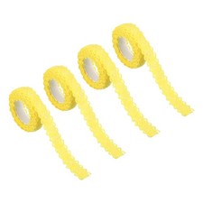 0,7" Breites 2 Meter Selbstklebendes Spitzenband Spitzenband,4er Pack,Gelb