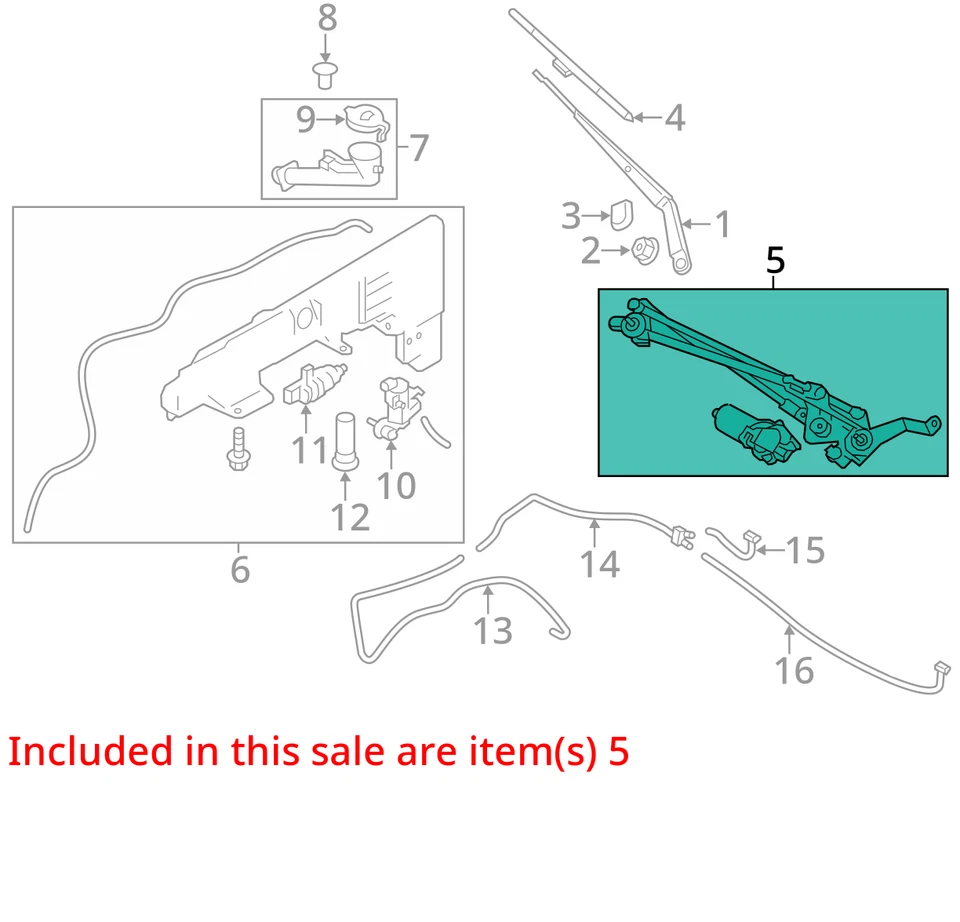 2020 Nissan Armada Windshield Wiper Transmission OEM 31K Miles - LKQ366513415 - Image 4 of 4