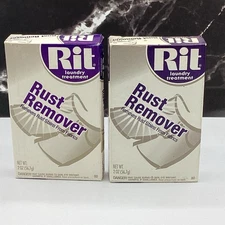 (2) Rit Laundry Treatment 2 oz Rust Remover Removes Rust Stains from Fabrics