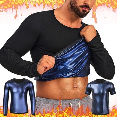 Herren Sauna Shirt Abnehmen Schwitz Tops Taillentrainer Saunaweste Mider Shaper
