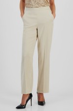 Anne Klein Women's Beige Wide-Leg Dress Pants Size Large