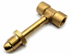 LPG Gas POL Adapter Tee Connector For Propane Gas Bottle Pig Tail Hose