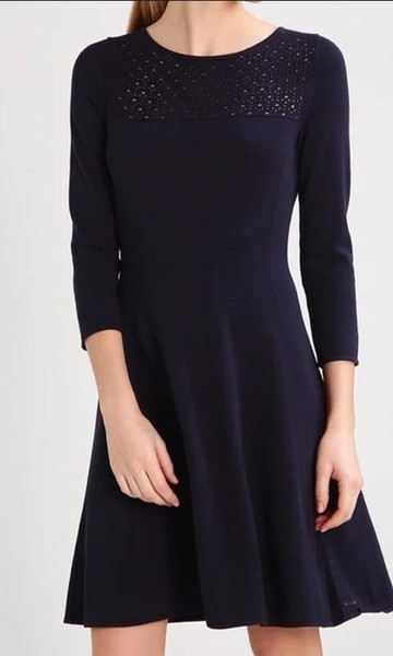 Women BOSS Orange Dress Navy Viscose 36