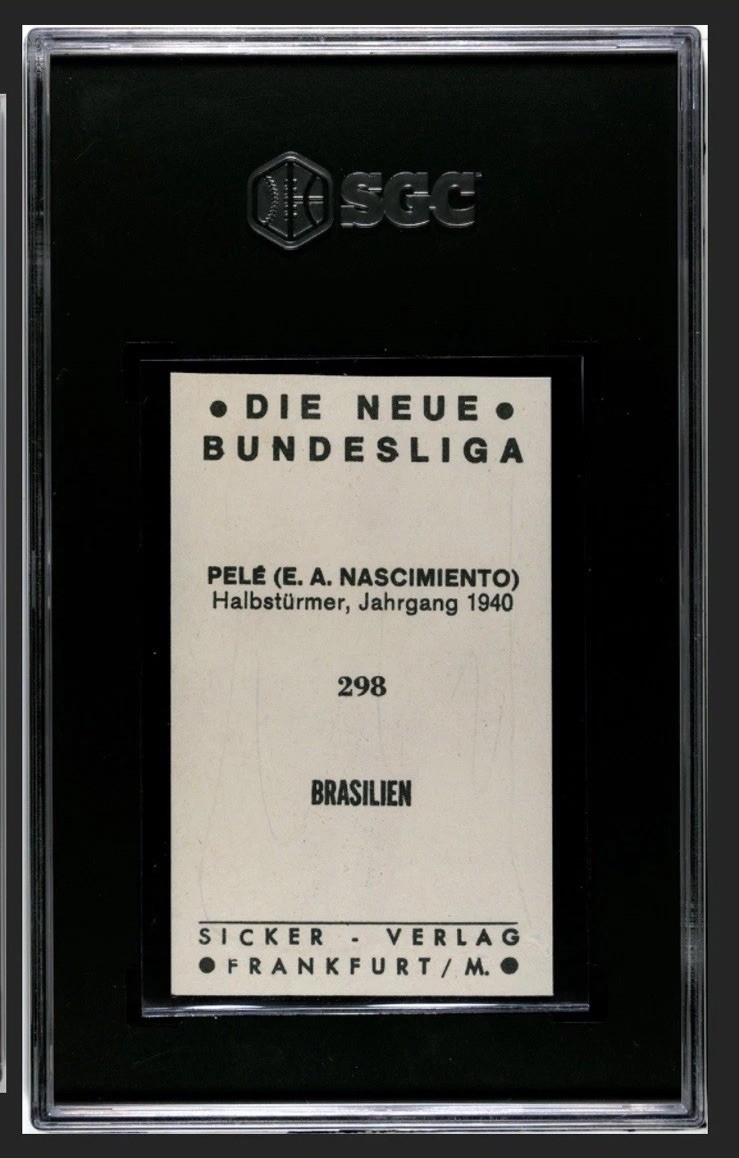 1964-65 Sticker-Verlag  #298 Pele DIE NEUE BUNDESLIGA  SGC 2.5 view 2