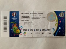 TICKET MATCH UEFA EURO 2016 UKRAINE NORTHERN IRELAND 16 JUIN - STADE DE LYON