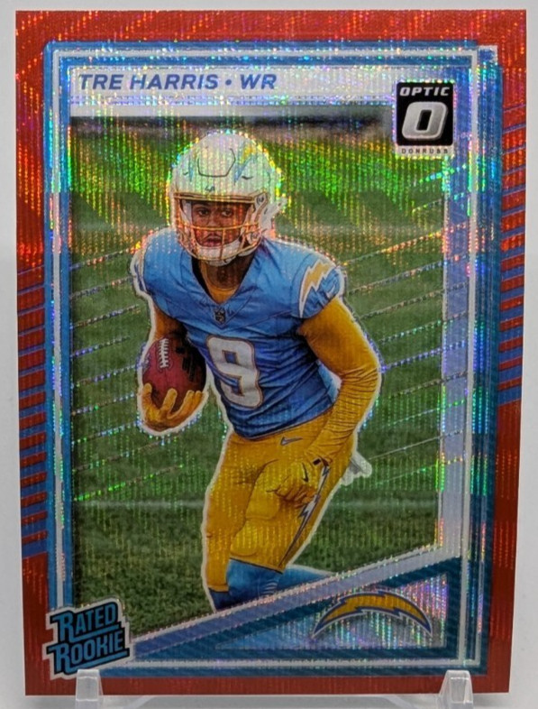 2025 Panini Donruss Tre Harris Optic Rated Rookies Preview Red Wave Rookie #329
