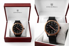 Stockwell ST470 Watch Ltd Edition Motor Sports Model Black Stainless Steel Strap