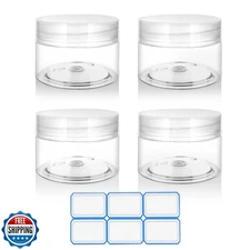 DTDNZKN 4 Pack 1 Oz (30ml) travel containers for creams Leak Proof with Label