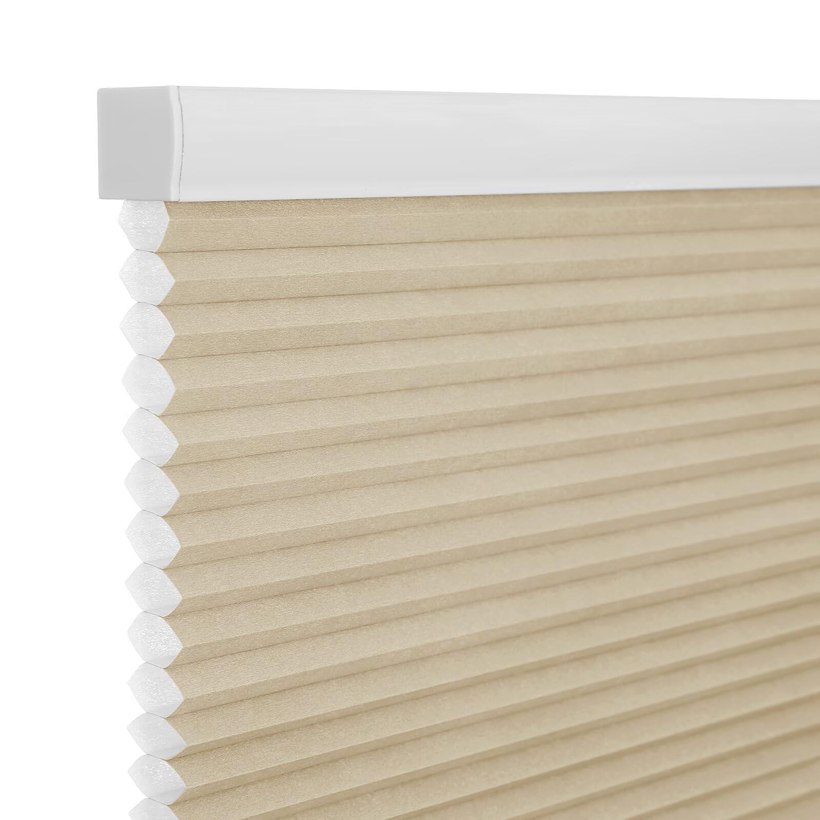 Cordless & Light Filtering Cellular Shade, Tools-Free Pleate