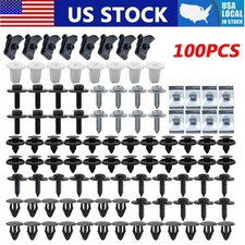 100X Car Splash Shield Guard Bumper Hardware Kit Body Bolt Clip for Toyota Lexus