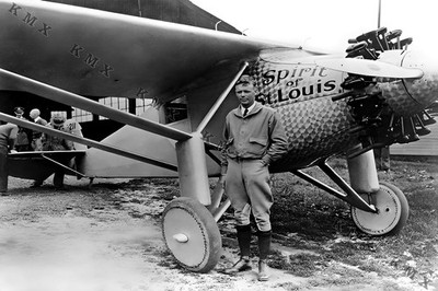 1920's Charles Lindbergh And The Spirt Of St. Louis 4x6 photo