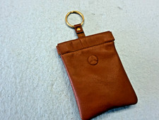 Vintage Mercedes-Benz Leather Key Holder Pouch Palomino