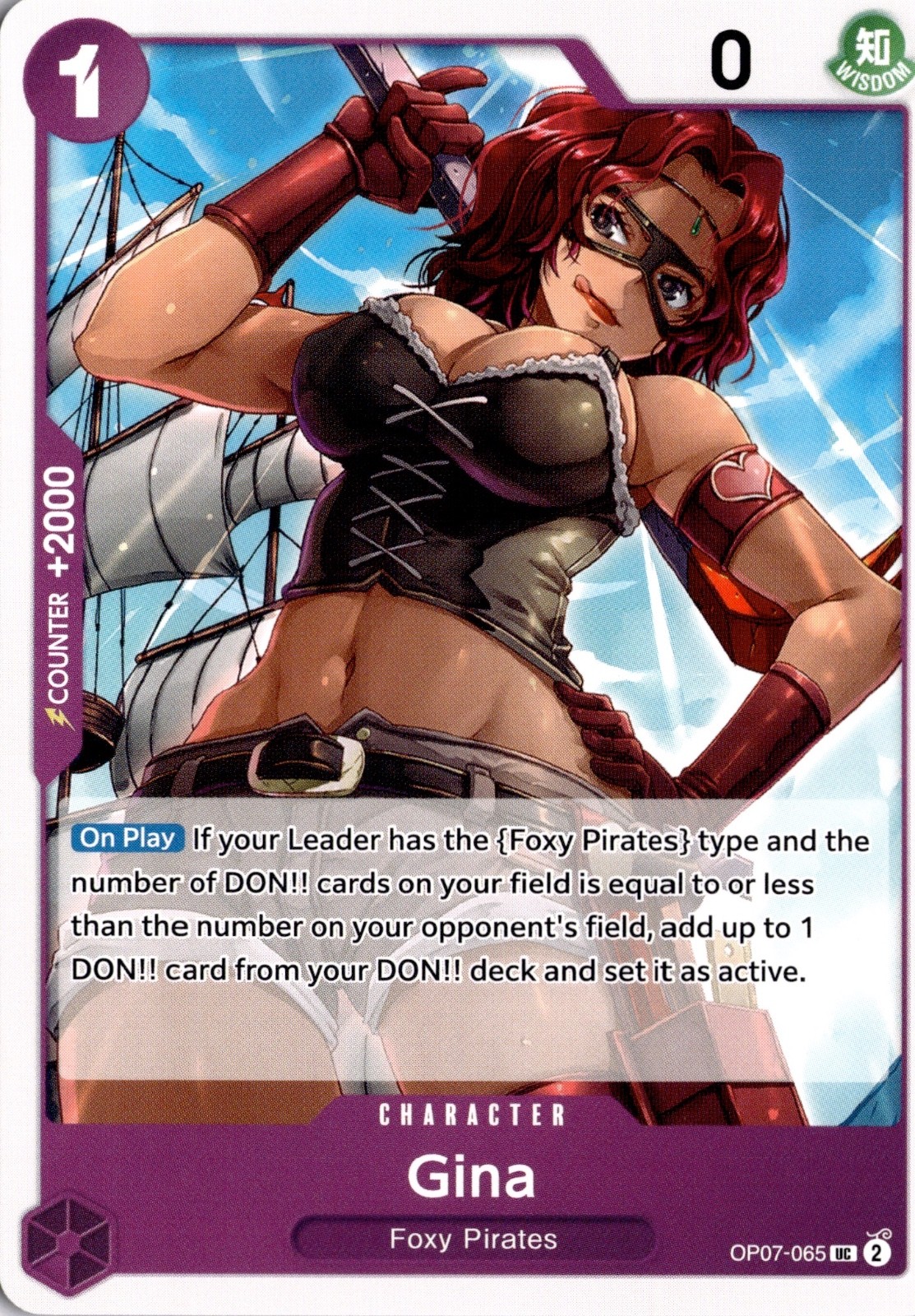 Gina UC 500 Years in the Future OP07-065 One Piece TCG