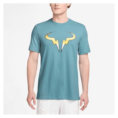 Nike Tennis Men`s Rafa Court Dri-FIT OC T-Shirt Blue Size Large - Picture 3 of 11