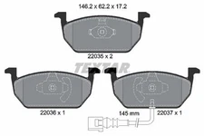 Textar Front Brake Pads Set For Audi Seat Skoda Vw Vw (Svw) A3 Golf Golf Alltrac
