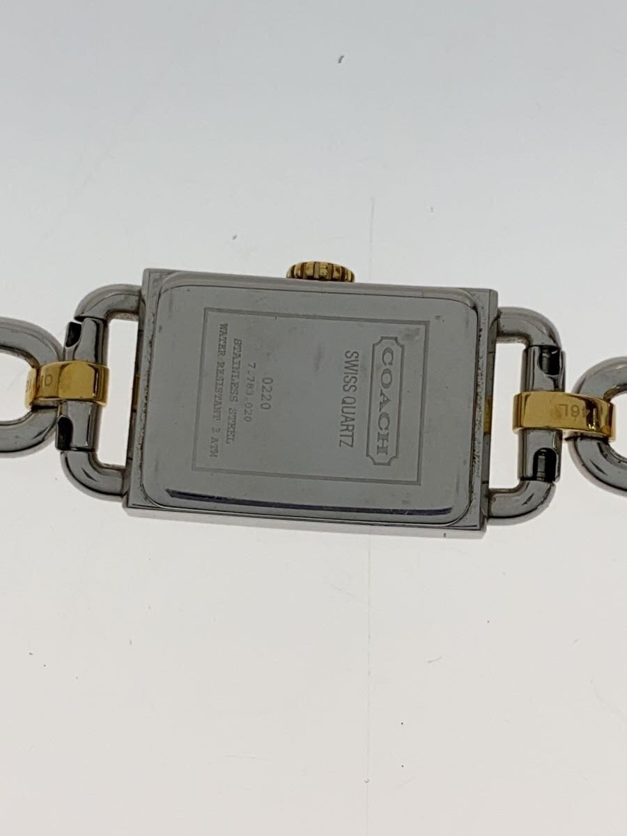 COACH Quartz Analog Rectangular Silver Watch - image 3