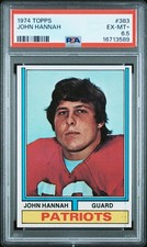 1974 TOPPS #383 JOHN HANNAH PSA 6.5