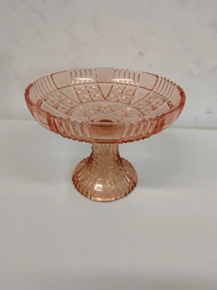 Compotier , Ancienne Coupe Sur Pied En Verre Moulé VALLERYSTHAL - Photo 2/4