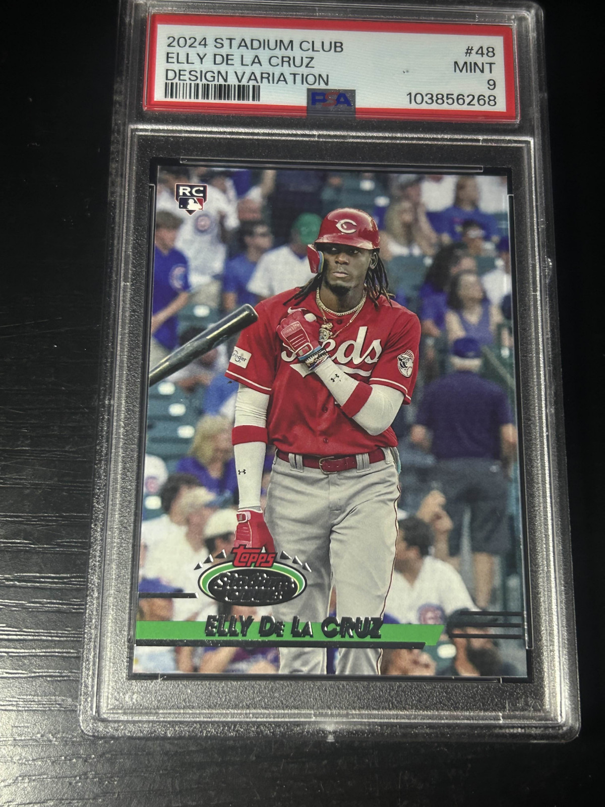 Elly De La Cruz 2024 Topps Stadium Club #48 Design Variation SSP PSA 9 Rookie RC view 1