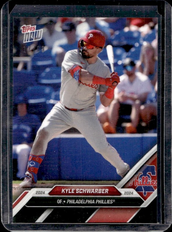 2024 Topps Now Opening Day Philadelphia Phillies Kyle Schwarber Black #/99